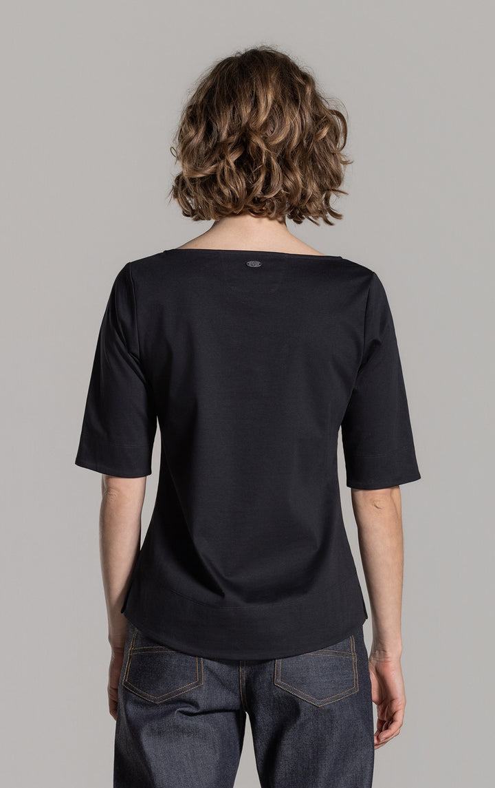 COTTON LUXE BOATNECK TOP