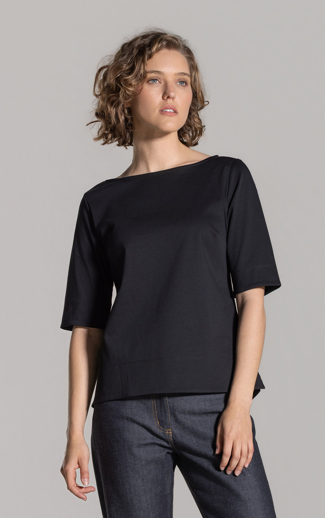 COTTON LUXE BOATNECK TOP