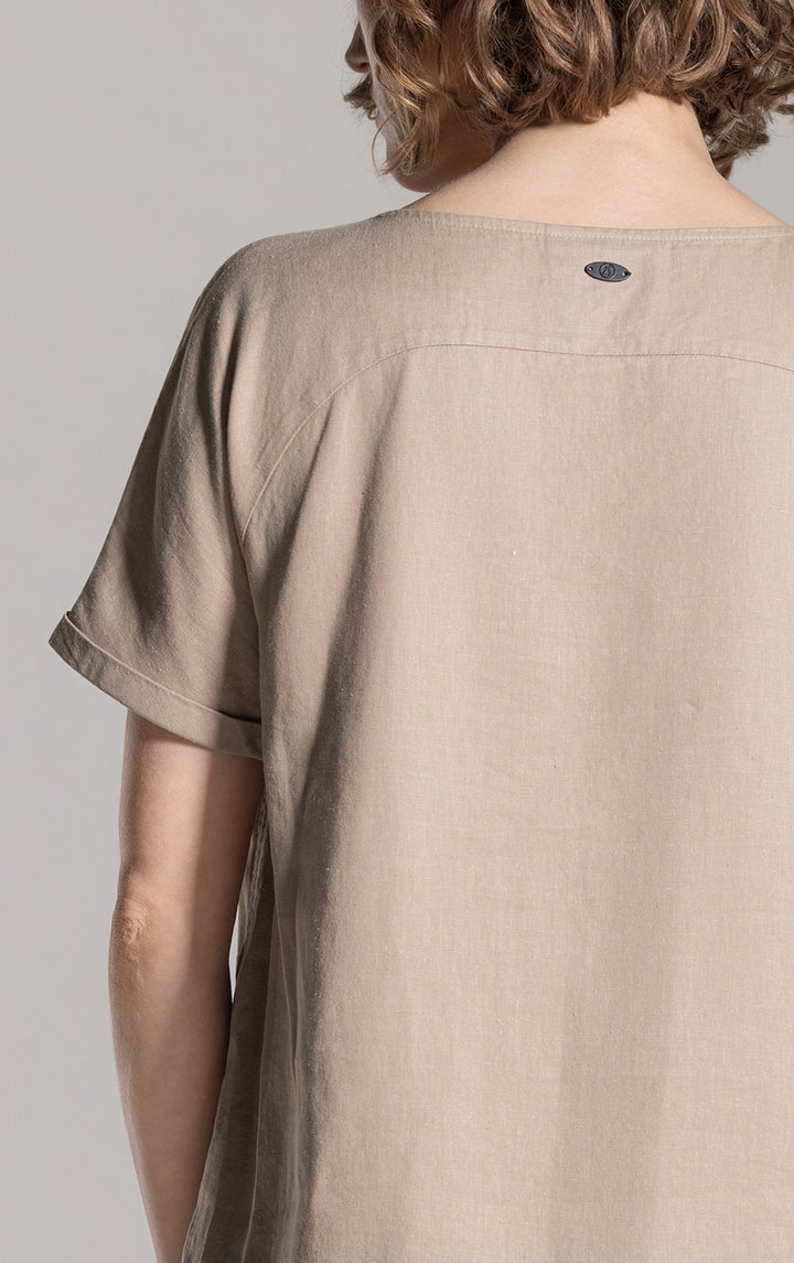 HEMP TENCEL LAUNDERED TOP
