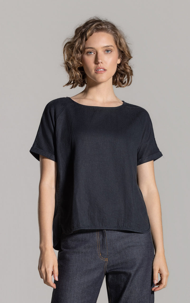 HEMP TENCEL LAUNDERED TOP