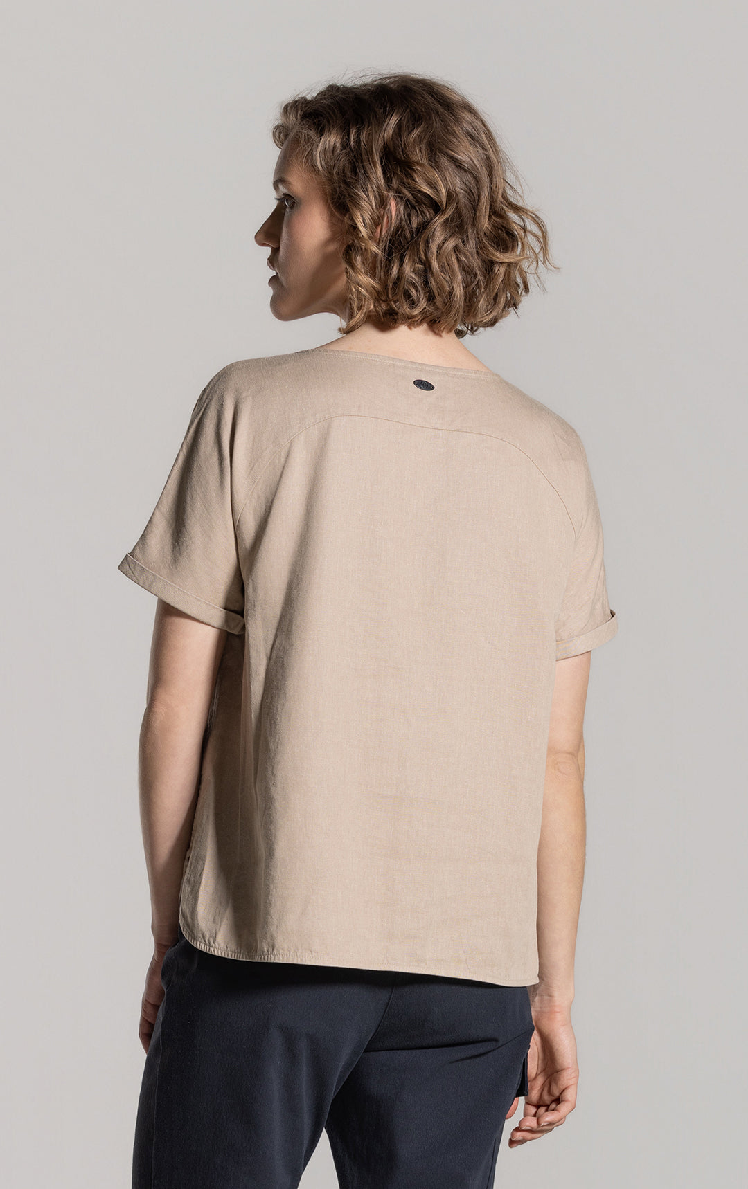 HEMP TENCEL LAUNDERED TOP