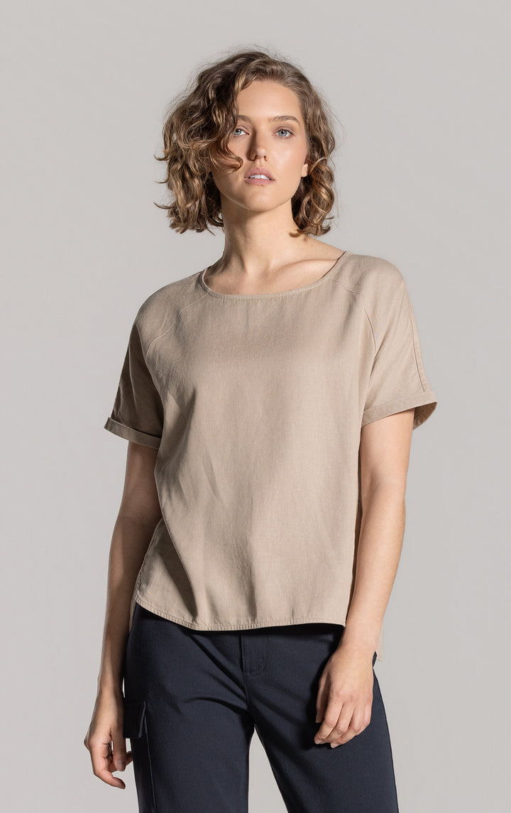 HEMP TENCEL LAUNDERED TOP