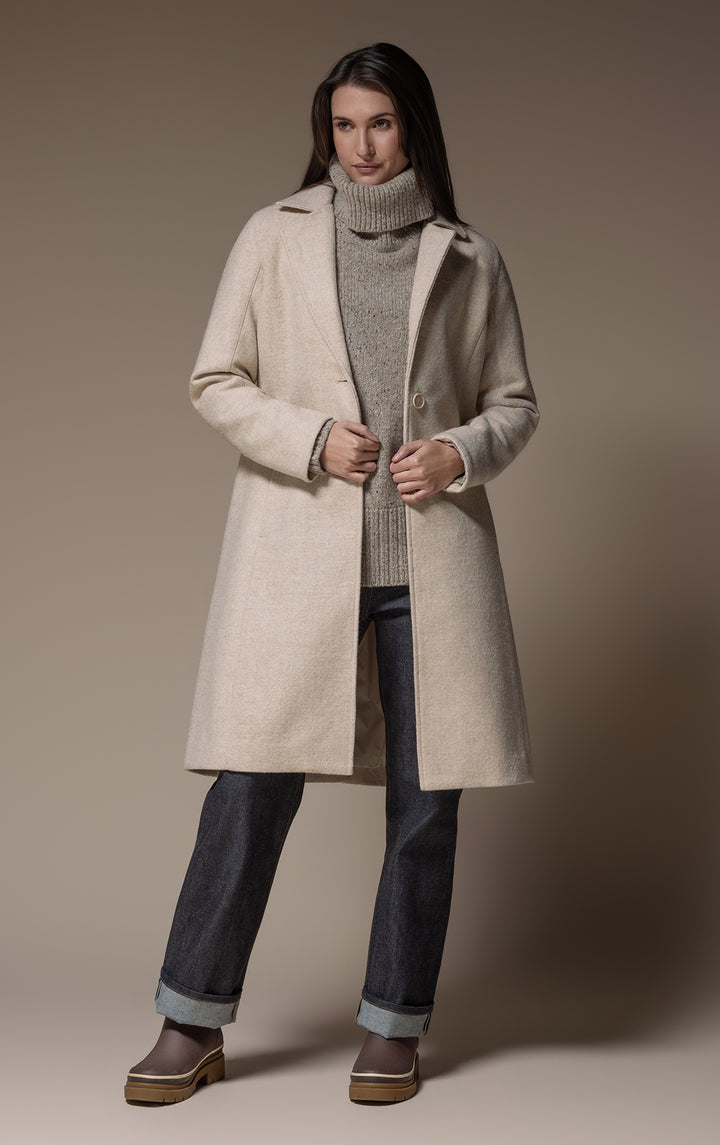SINGLE BREASTED WOOL COAT