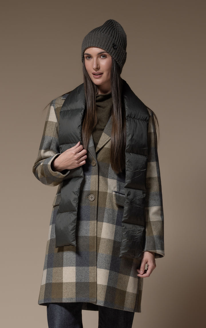PLAID WOOL COAT