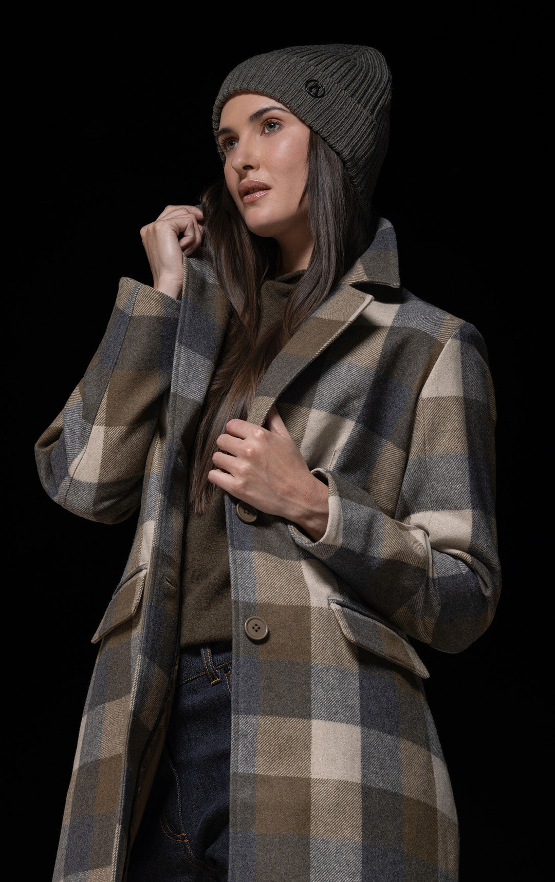 PLAID WOOL COAT