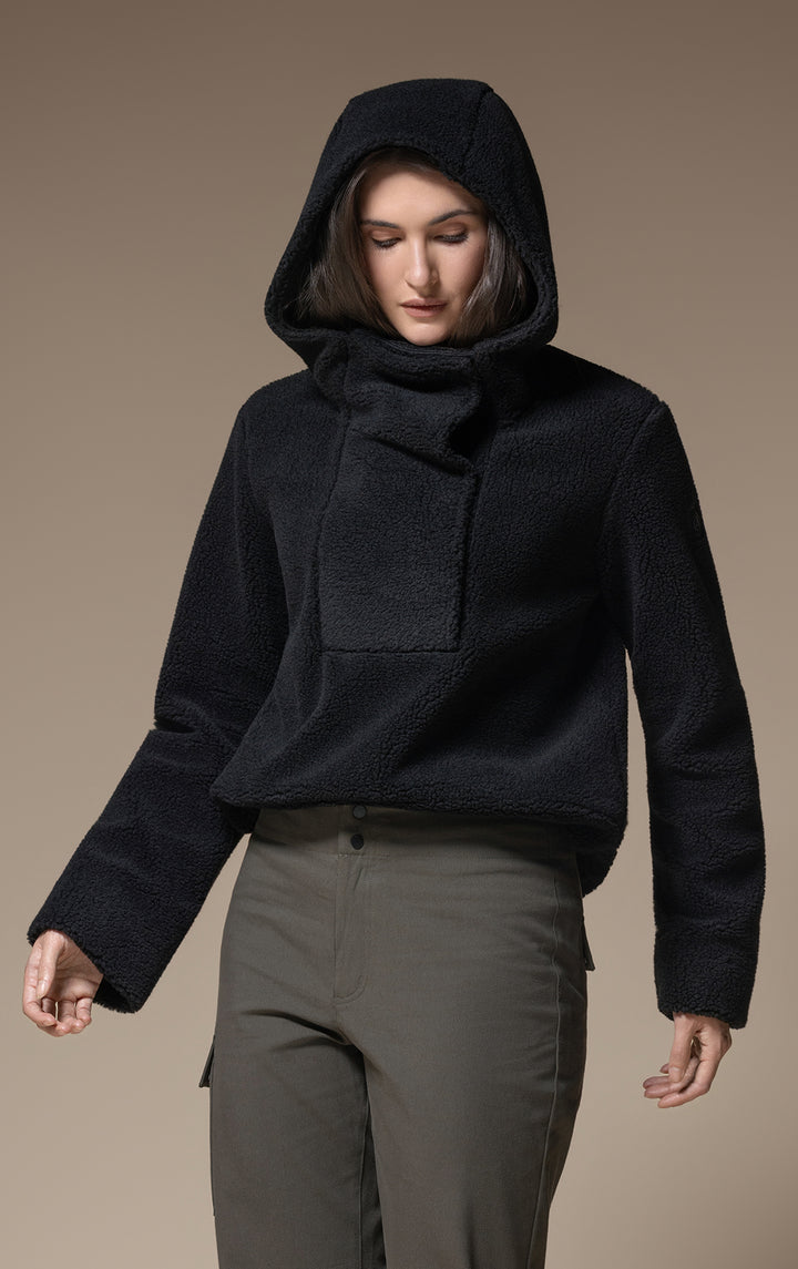 HOODED FLEECE PULLOVER