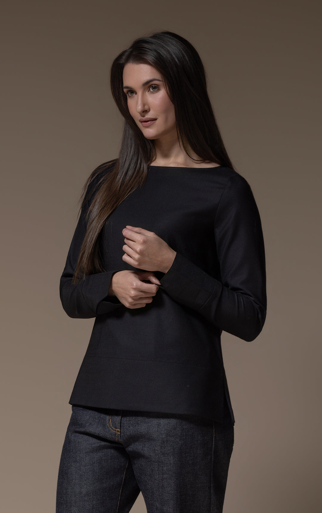WOOL BLEND BLOUSE