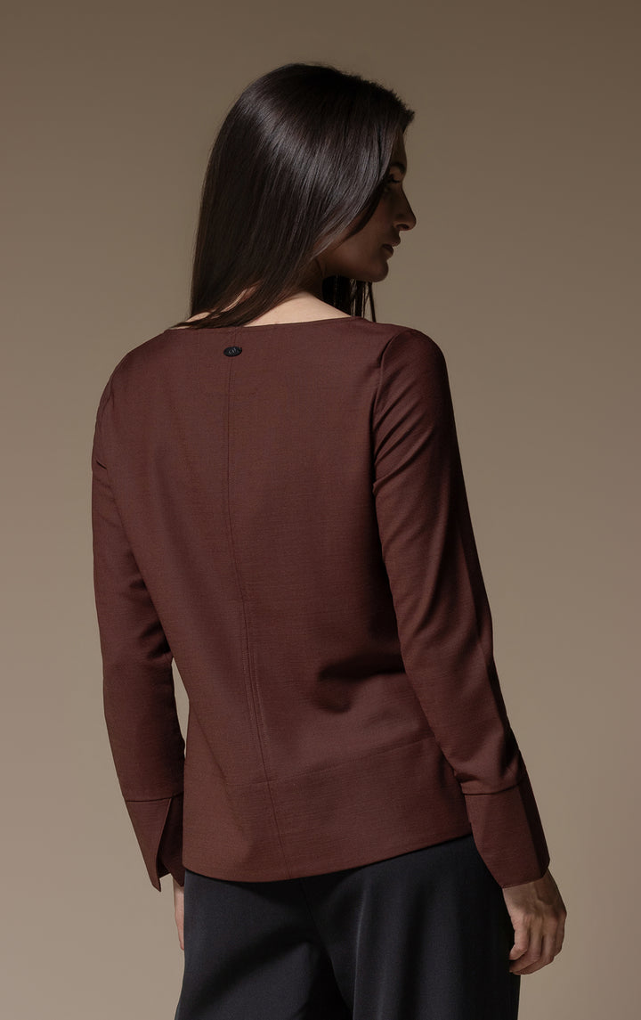 WOOL BLEND BLOUSE