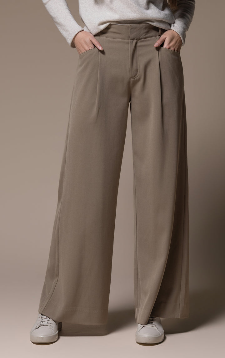 WOOL BLEND WIDE LEG TROUSER