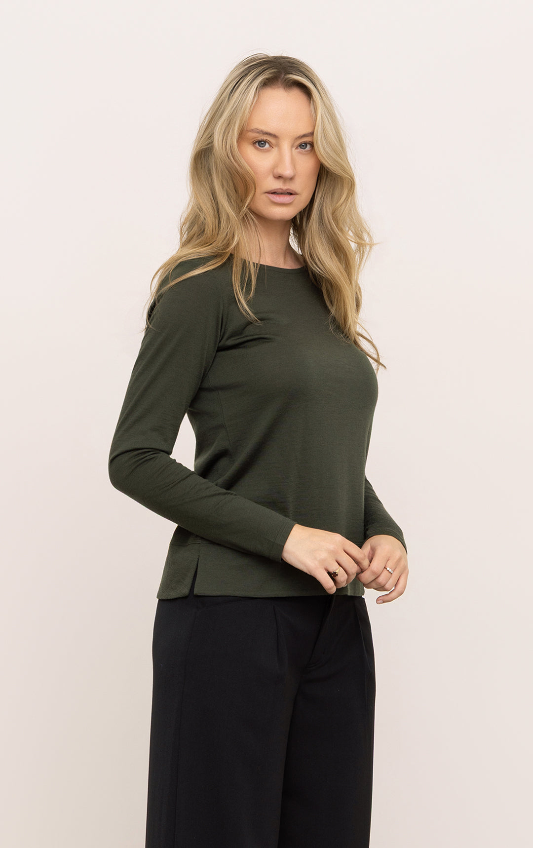 180GSM MERINO LS BOATNECK