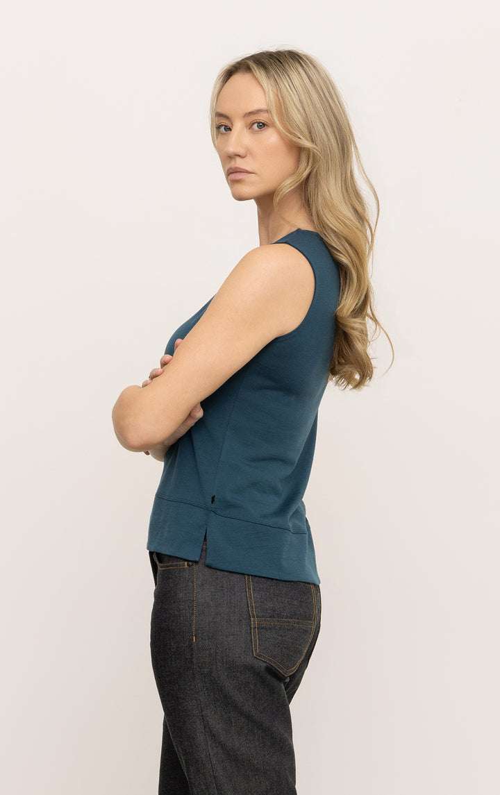 180GSM MERINO BOATNECK TANK