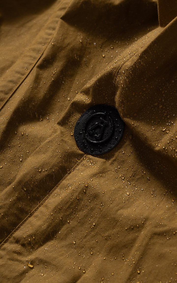 WAXED COTTON HOODED JACKET