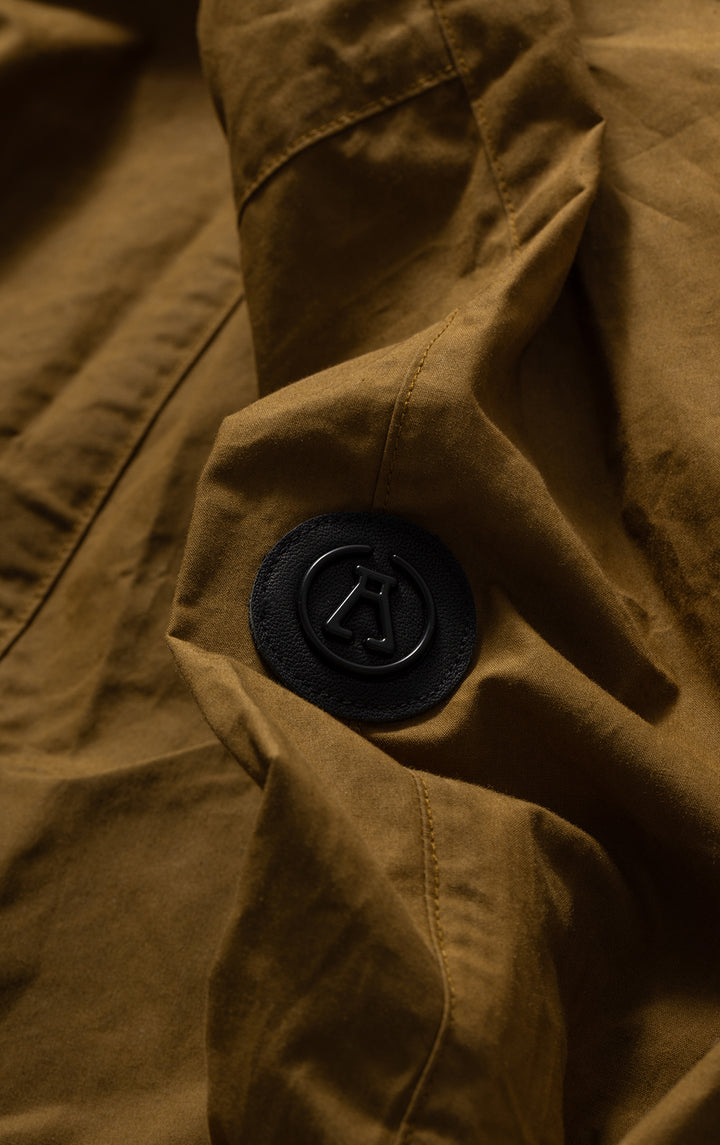 WAXED COTTON HOODED JACKET