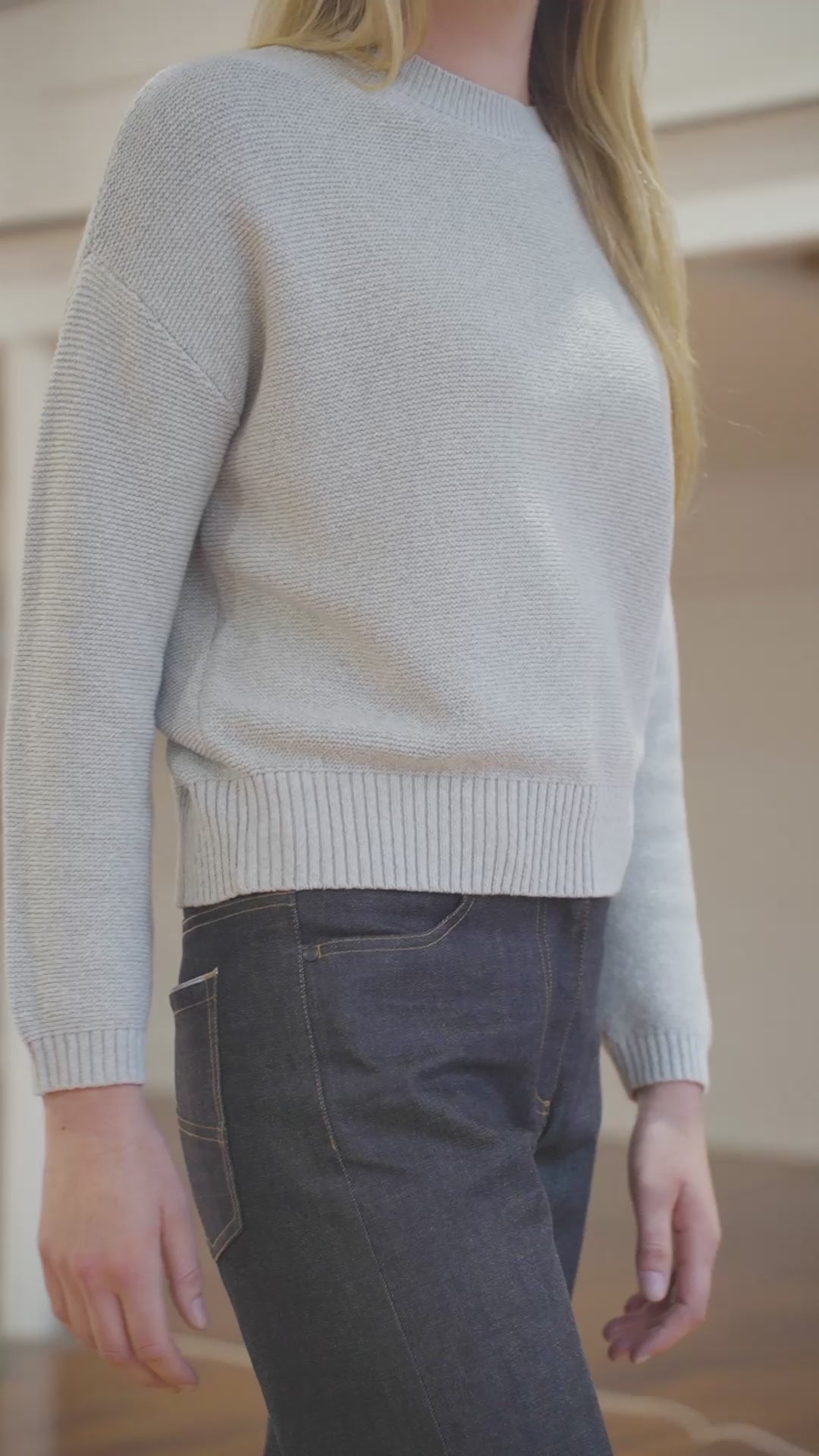 5GG COTTON BLEND CREW - CLEARANCE